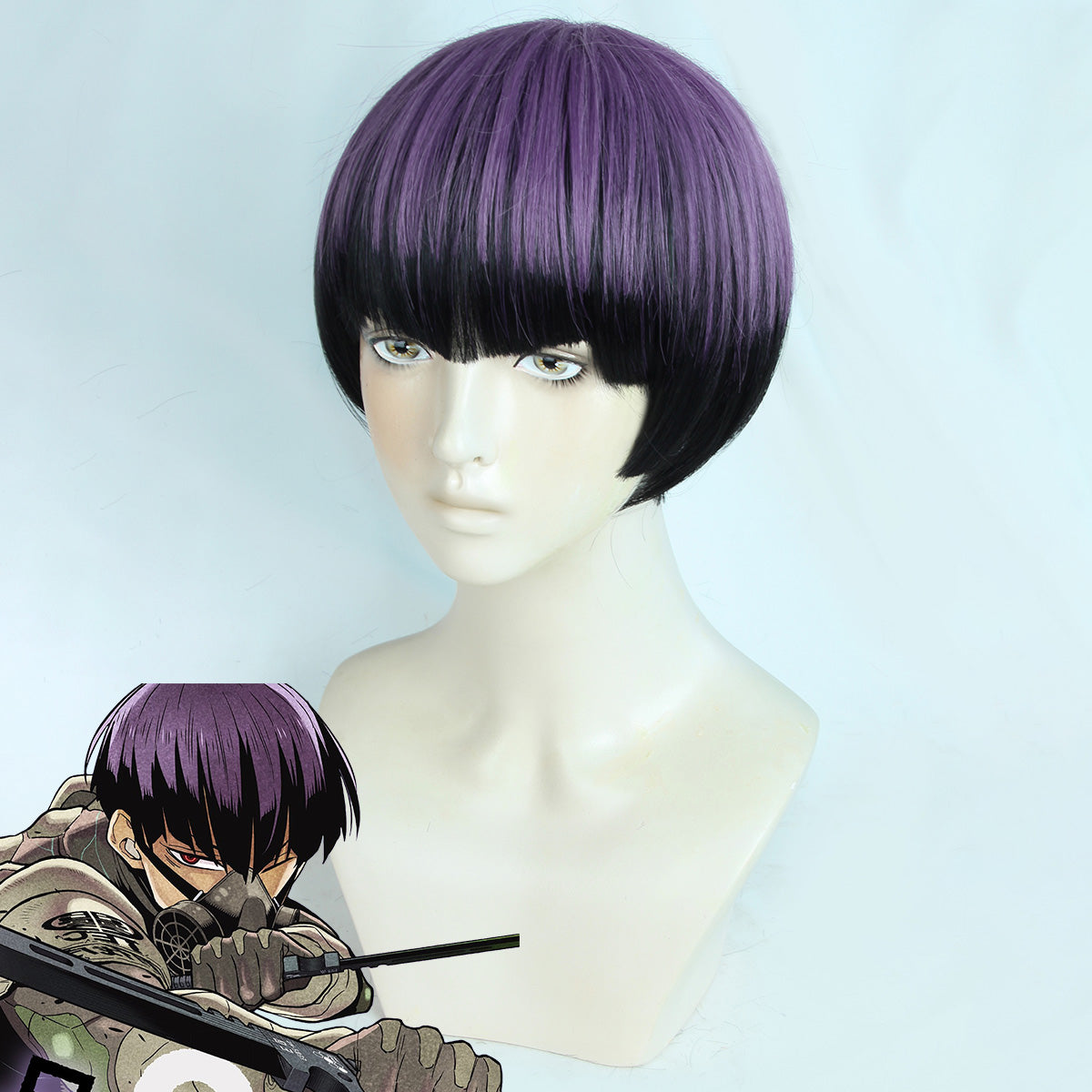 Kaiju No. 8 Soshiro Hoshina Purple Cosplay Wig Wig - Tophatter Daily Deals